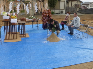 K邸、地鎮祭から上棟式まで